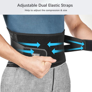 Back Braces for Lower Back Pain Relief, Breathable Back Support Belt for Men/Women for work , Anti-skid lumbar support belt with 16-hole Mesh for Sciatica(XL)