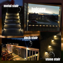 Load image into Gallery viewer, Solar Deck Lights Outdoor 16 Pack, Solar Step Lights Waterproof Led Solar lights for Outdoor Stairs, Step , Fence, Yard, Patio, and Pathway(Warm White)
