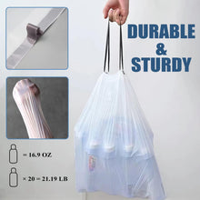 Load image into Gallery viewer, Small Trash Bags 4 Gallon - Drawstring, Individual Unscented Small Garbage Bags, White Trash Can Liners For Bathroom, 51 Count
