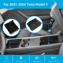 Load image into Gallery viewer, 5PCS Tesla Model Y Center Console Organizer Tray Cup Holder Under Seat Storage Tray Hidden Armrest Storage Box Upgraded
