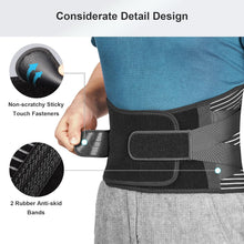 Load image into Gallery viewer, Back Braces for Lower Back Pain Relief, Breathable Back Support Belt for Men/Women for work , Anti-skid lumbar support belt with 16-hole Mesh for Sciatica(XL)
