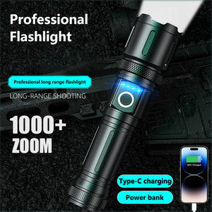 LED Flashlights High Lumens, Small Flashlight, Zoomable, Waterproof, Adjustable Brightness Flash Light for Outdoor, Emergency, Tactical & Camping Accessories