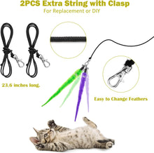 Load image into Gallery viewer, Interactive Cat Toys - Retractable Wand Toy and Feather Toys Refills for Indoor Cats to Chase and Exercise
