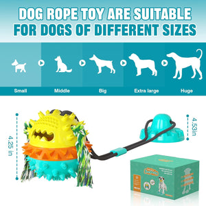 Dog Toys for Aggressive Chewers Interactive Indestructible Puzzle Stimulating Chew Toy Suction Cup Tug of War Enrichment Rope Boredom Busy Self Play Food Teething Puppy Dispensing Squeaky Ball Dogs