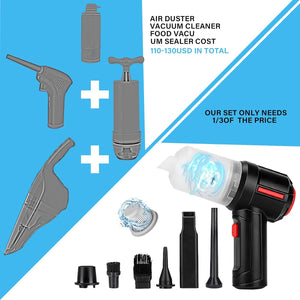 Air Duster - Computer Vacuum Cleaner - for Keyboard Cleaning- Cordless Canned Air- Powerful 35000RPM- Energy-Efficient (Air-01)