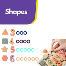Load image into Gallery viewer, Toddler Montessori Toys Teaches Number, Counting, Math, Stacking Fun Preschool Learning Activates for Boy and Girl | 1 Year Old Boy Gifts and Beyond! (Macaron)
