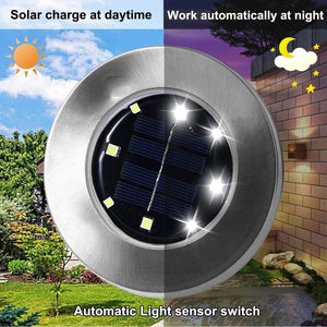 Solar Ground Lights, Waterproof Solar Garden Lights, Upgraded Outdoor Garden Waterproof Bright in-Ground Lights, Landscape Lights for Pathway,Yard,Deck,Lawn,Patio,Walkway (8 Pack Warm Light)