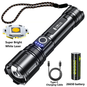 LED Flashlights High Lumens, Small Flashlight, Zoomable, Waterproof, Adjustable Brightness Flash Light for Outdoor, Emergency, Tactical & Camping Accessories