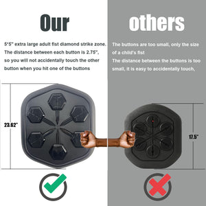 Smart Music Boxing Machine with LED, Electronic Punching Machine with Phone Holder & Boxing Gloves
