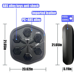Smart Music Boxing Machine with LED, Electronic Punching Machine with Phone Holder & Boxing Gloves