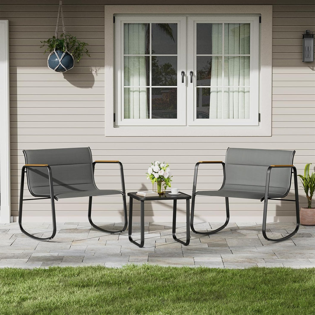 Wholesale: Outdoor Patio Rocking Chair Furniture 3-Piece Set