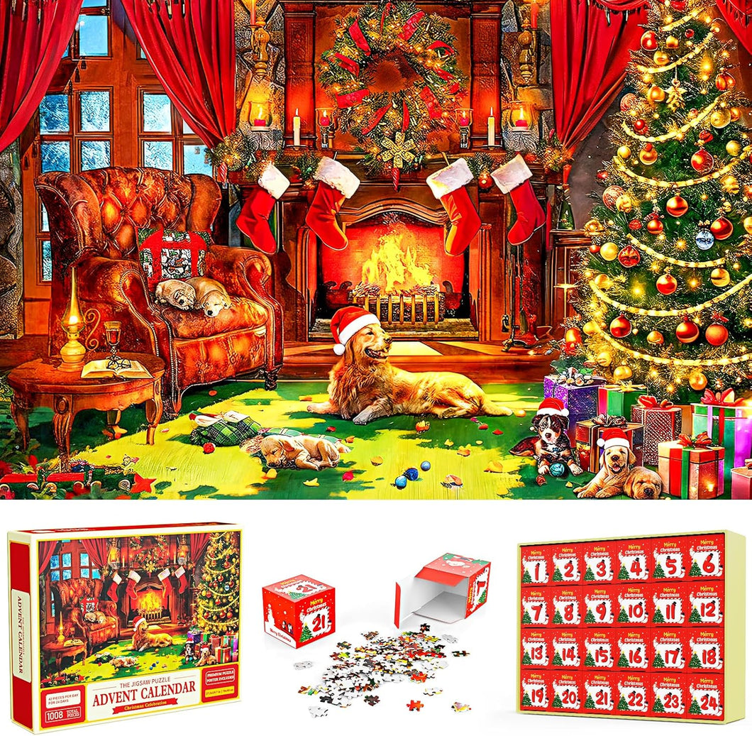 Wholesale:24-Day Christmas Countdown Cute Puzzle Set
