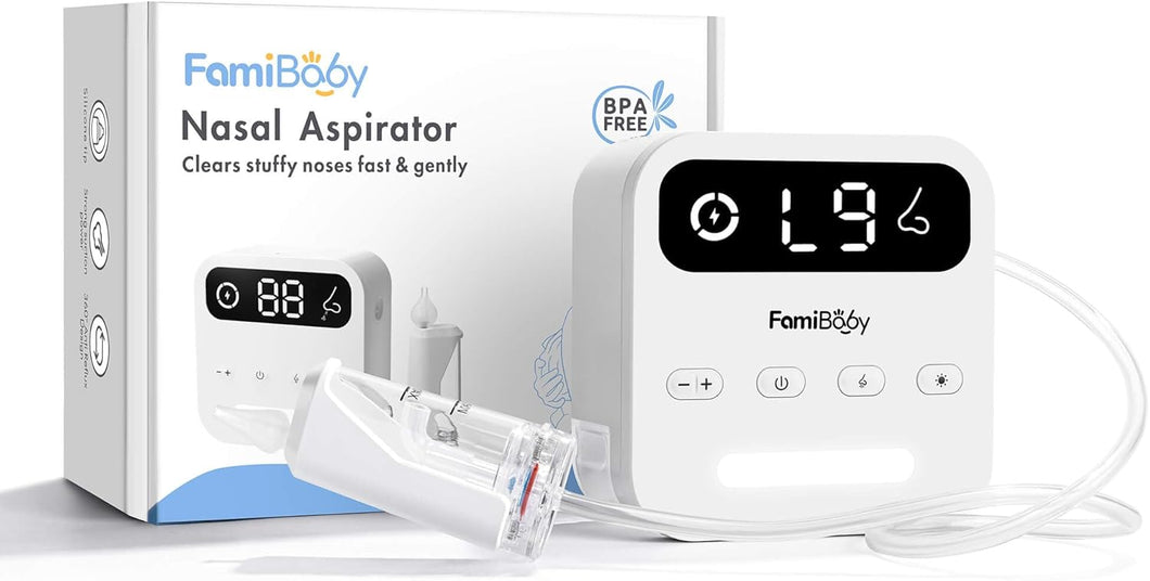 Electric Nasal Aspirator for Babies & Toddlers | 9 Adjustable Suction Levels | Safe Baby Nose Sucker with Food-Grade Tips & Portable Design