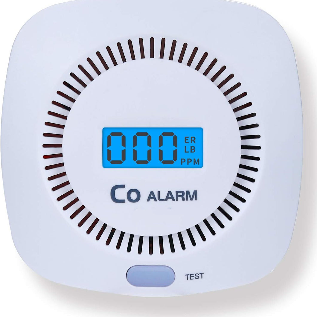 Carbon Monoxide Detectors - CO Alarm Detector Monitor Battery Operated with Digital Display for House Kitchen Restaurant Hotel Office