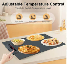Load image into Gallery viewer, Wholesale: Food Warming Mat- Foldable Warming Mat for Food with Adjustable Temperature Control Time Moders Locking Function Electric Warming Tray for Parties,Home,Travel,Buffet
