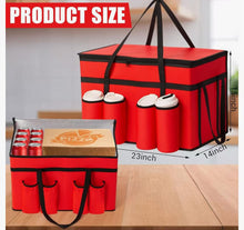 Load image into Gallery viewer, Wholesale: 6 Pcs Insulated Food Delivery Bags with 4 Cup Holder 3xl Cooler Box with Drink Carrier
