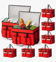 Load image into Gallery viewer, Wholesale: 6 Pcs Insulated Food Delivery Bags with 4 Cup Holder 3xl Cooler Box with Drink Carrier
