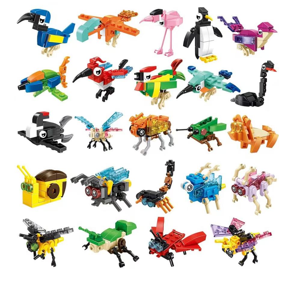 Wholesale:Party Favors for Kids - 24 Pack Animals Building Blocks for Goodie Bags Stocking Stuffers Classroom Prizes Birthday Gifts Toy Building Sets for Kids 6-12yrs