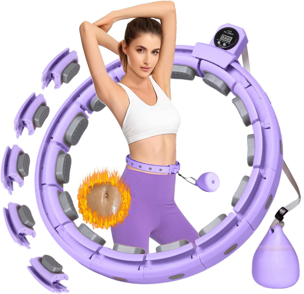 Infinity Weighted Hula Hoop for Adults Weight Loss, Smart Exercise Hola Circle Hoop for Women Abs Workout