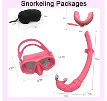 Load image into Gallery viewer, Wholesale: Snorkeling Packages，Adult Snorkeling Equipment, Waterproof and Fog Proof Diving Goggles, Mask Breathing Tube Set,Foldable and Storage Snorkeling Set
