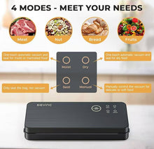 Load image into Gallery viewer, Wholesale :Vacuum Sealer Machine, Compact Food Sealer with 10 Vaccum Bags &amp; 1 Bag Roll, Multi-functional Food Vacuum Sealer for Food Storage, Dry &amp; Moist Food Modes with Built-in Cutter, Black
