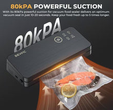Load image into Gallery viewer, Wholesale :Vacuum Sealer Machine, Compact Food Sealer with 10 Vaccum Bags &amp; 1 Bag Roll, Multi-functional Food Vacuum Sealer for Food Storage, Dry &amp; Moist Food Modes with Built-in Cutter, Black
