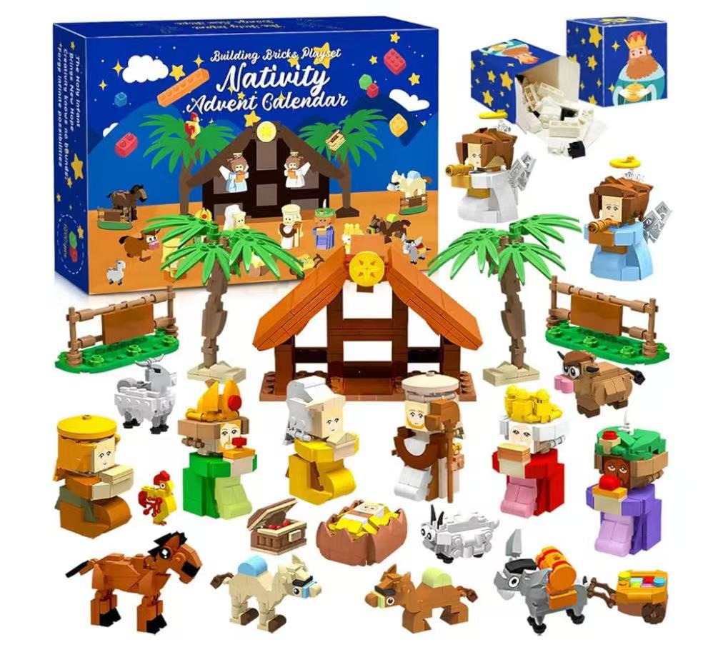 Wholesale: Nativity Advent Calendar 2025 Kids Adult Girls Boys Teens, 1500PCS Christmas Advent Calendar Christmas Gifts for Kids Nativity Set for Kids Girls stocking stuffers 24 Boxes Christian Advent calendar 2025