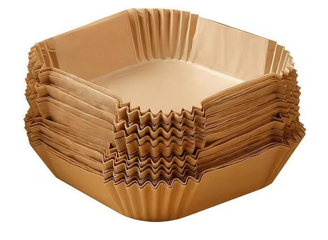 Wholesale: Air Fryer Paper Liners, Parchment Paper, Air Fryer Liners Disposable for Microwave, Non-Stick Air Fryer Liner Square Free of Bleach (6.3IN)