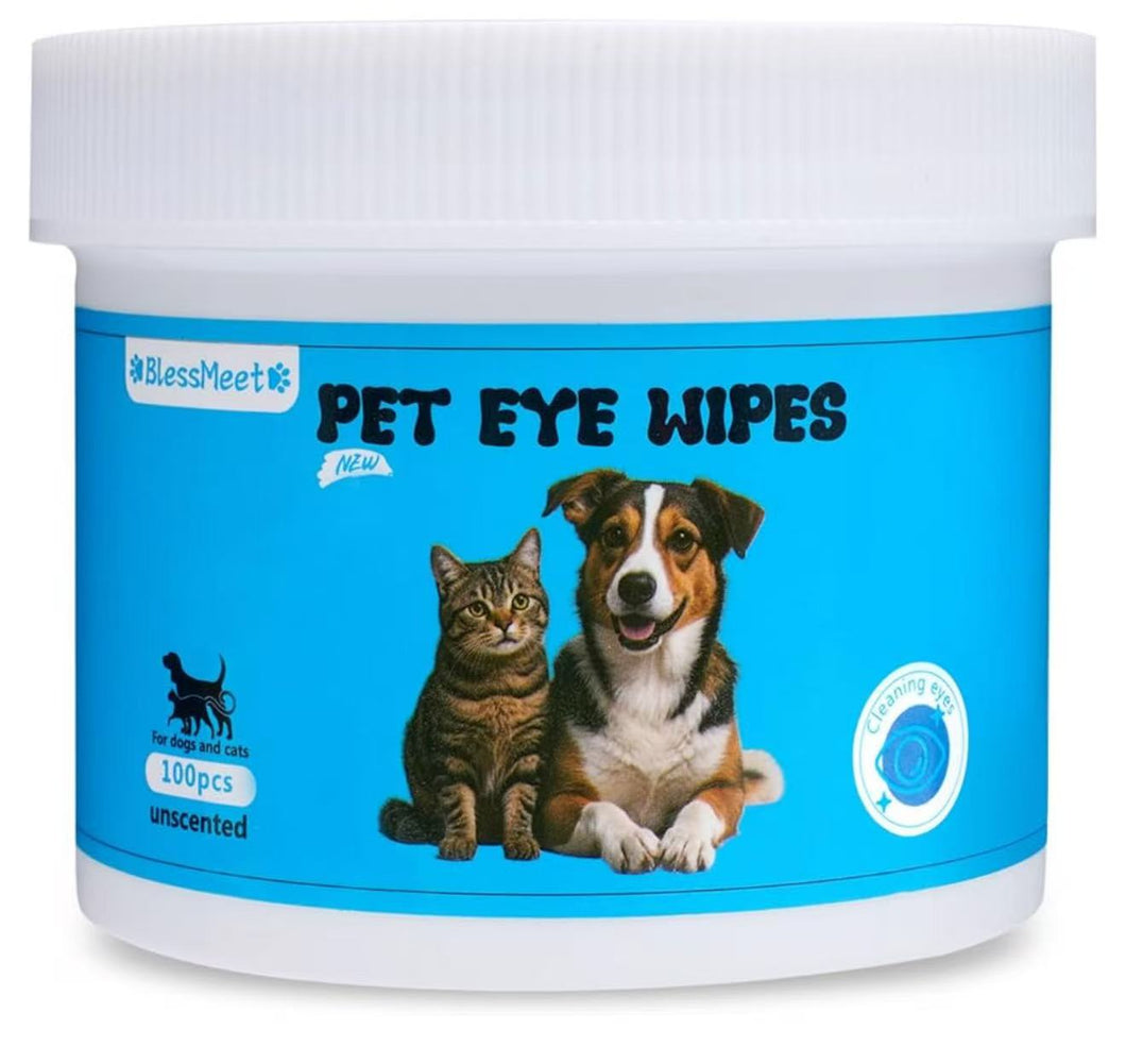 Wholesale: PET Eyes Wipes for Dogs & Cats - Gently Remove Tear Stain, Debris, Crust & Discharge- Hypoallergenic & Deodorizing Pet Cleaning Grooming Wipes Cleaner for Eyes, Face & Wrinkle -Unscented