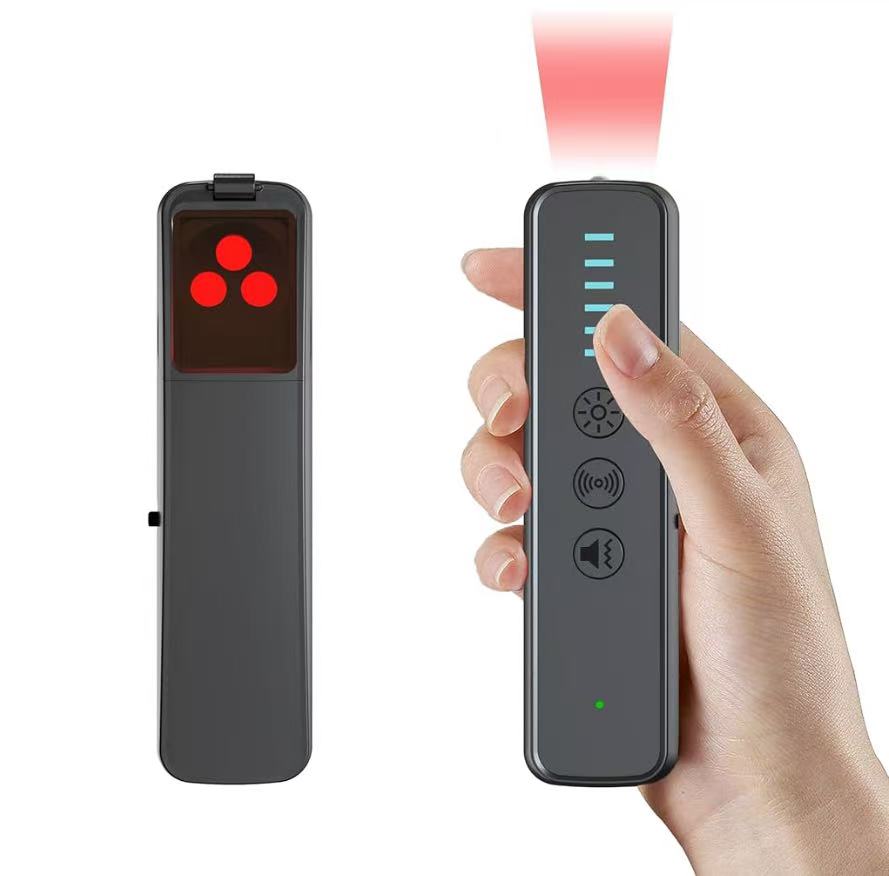 Hidden Camera Detector - AI-Powered Anti-Spy Device, GPS Tracker & Bug Detector, Portable RF Signal Scanner for Hotels, Travel, Home & Office (Black)