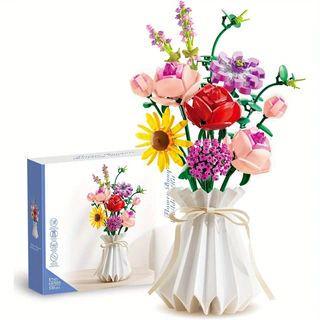 Wholesale: DIY Creative Building Block Bouquet (Vase Not Included)