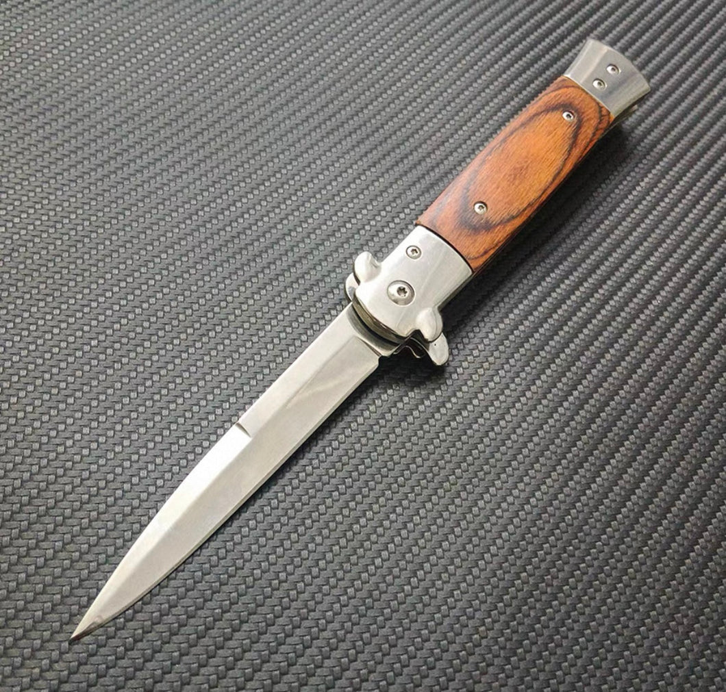 Wood Knife stainless steel Ultra sharp pocket folding Japanese peeling utility knife Natural Olive Handle Camping trip Outdoor Portable knife